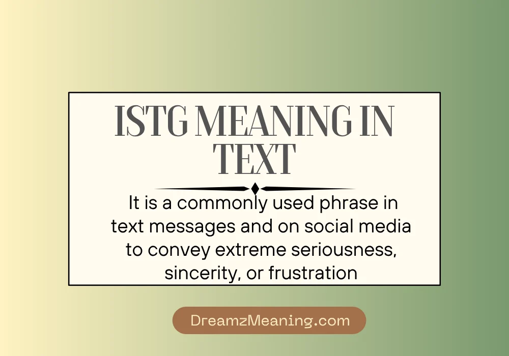 Can ISTG Be Misunderstood