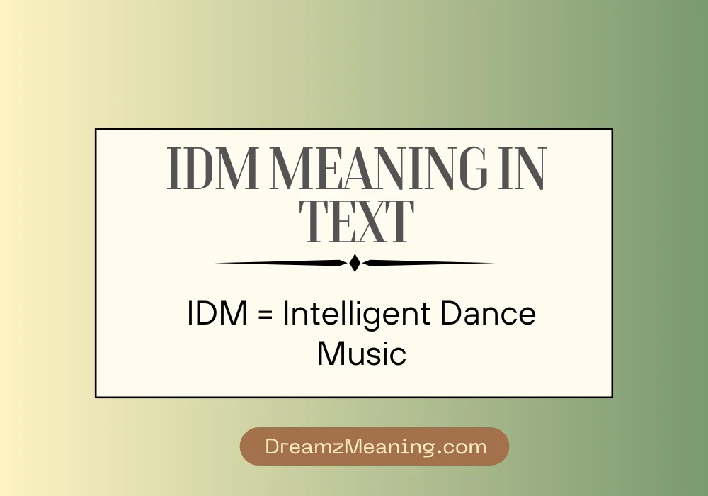 How to Respond When Someone Says IDM