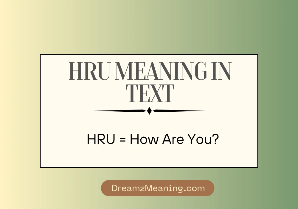 HRU Meaning in Text