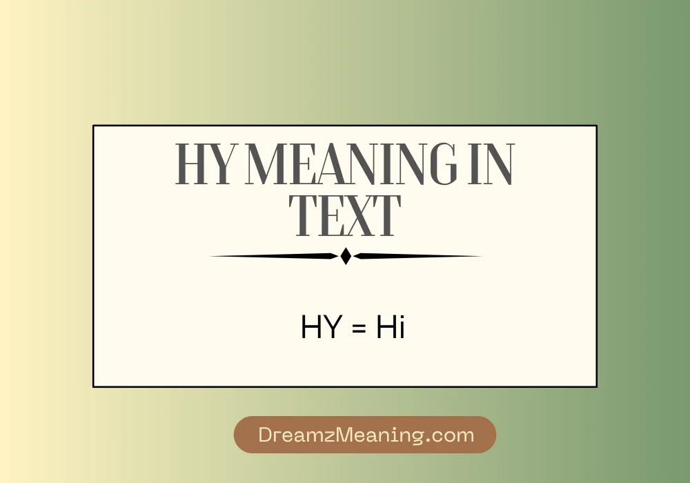 HY Meaning in Text