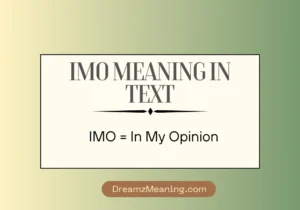 IMO Meaning in Text