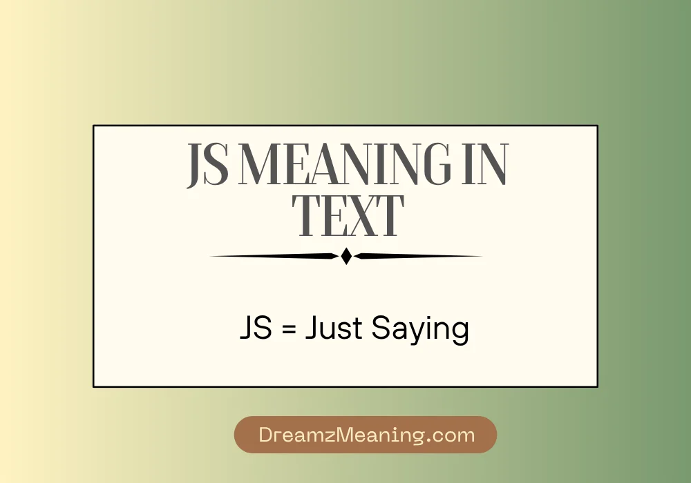 JS Meaning in Text