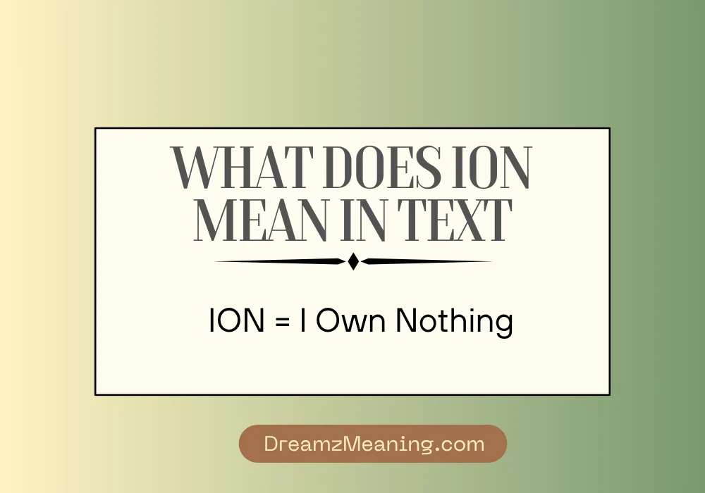 Other Meanings of ION