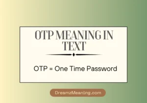 OTP Meaning in Text