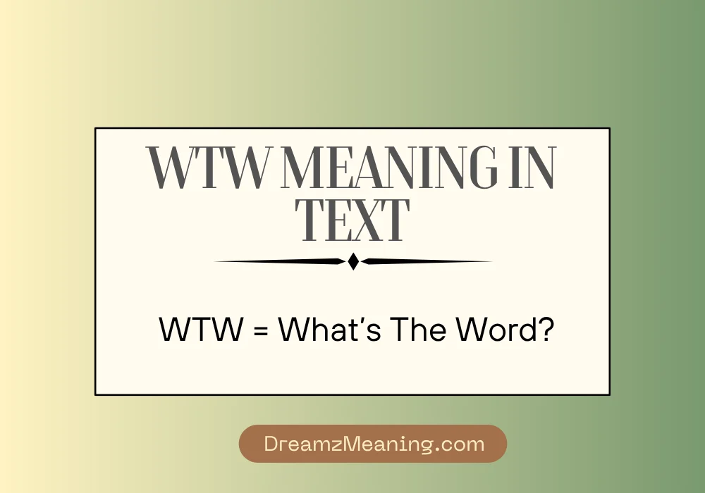 WTW Meaning in Text